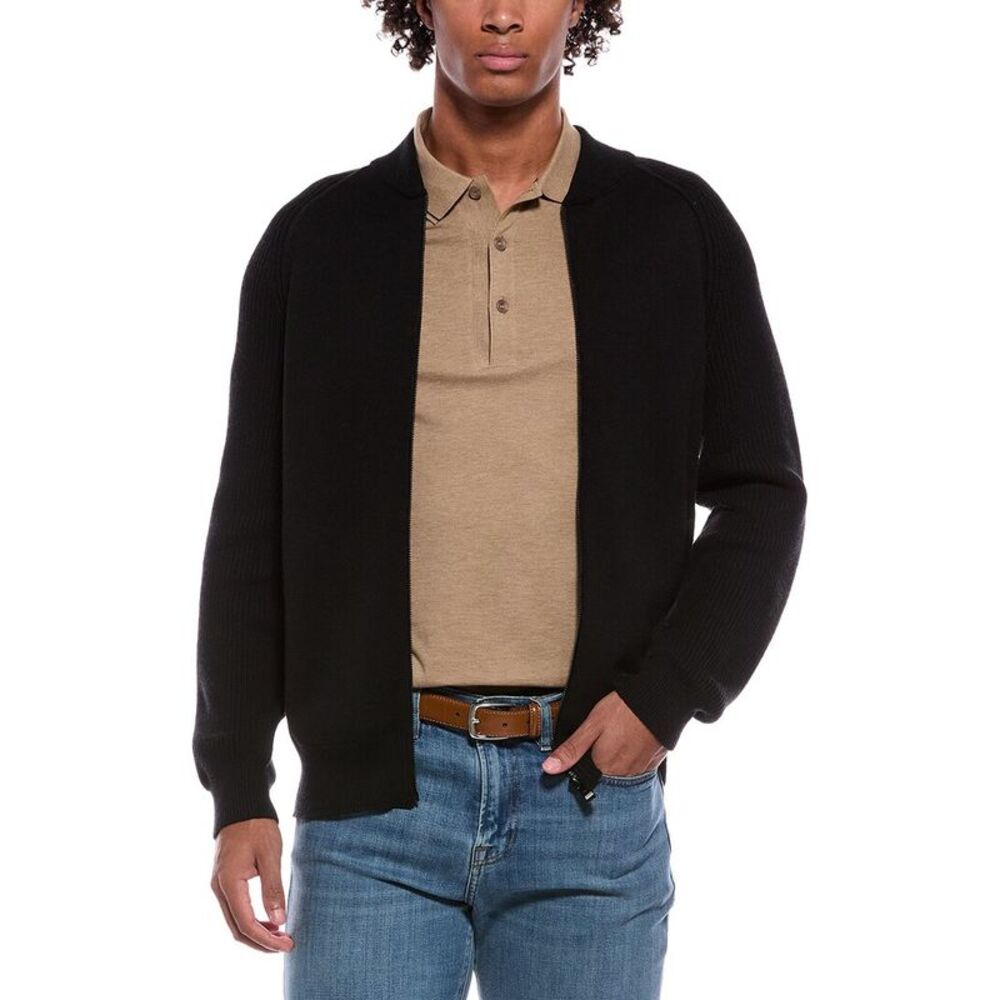 Hugo Boss Mens Boss  Grissino Wool-Blend Cardigan, Black